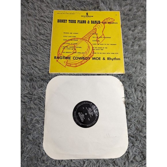 Ragtime Cowboy Moe Honky Tonk Piano & Banjo with Rhythm 262 Vinyl LP 1960 Hudson - Picture 2 of 10